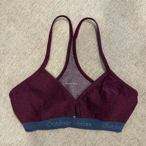Outdoor Voices Maroon Sports Bra